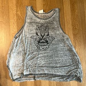 Chamsa gray tank
